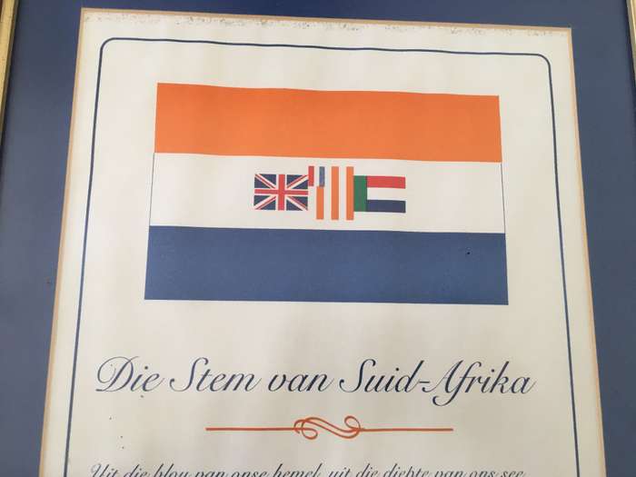 LOVELY FRAMED DIE STEM SUID-AFRIKA - BY C.J LANGENHOVEN  36cm  X   28cm SEE PICS