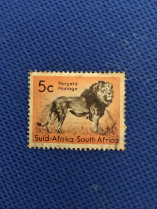 SOUTH AFRICA 1961 USED LION STAMP