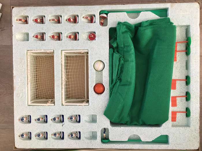 VINTAGE TABLE SOCCER - SUBBUTEO  - INCOMPLETE  ABOUT 3 FIGURES MISSING AROUND THE 70'S
