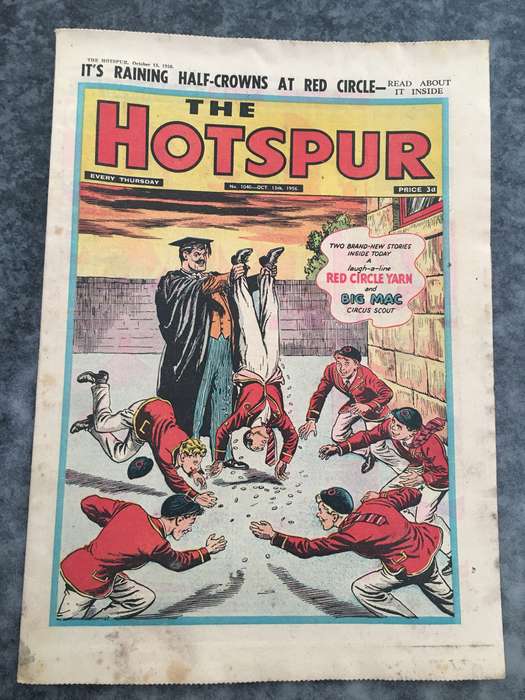 VINTAGE TO ANTIQUE - COMIC/ MAGAZINE - THE HOTSPUR - 1956
