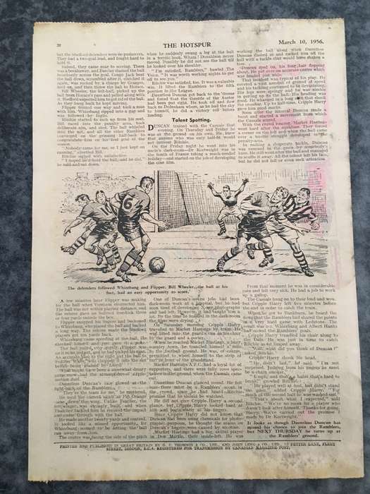VINTAGE TO ANTIQUE - COMIC/ MAGAZINE - THE HOTSPUR - 1956