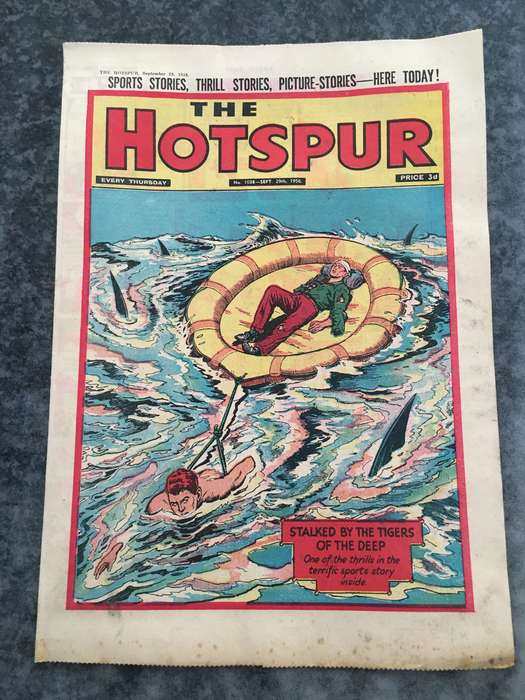 VINTAGE TO ANTIQUE - COMIC/ MAGAZINE - THE HOTSPUR - 1956