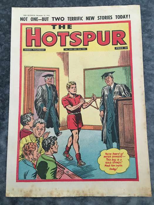 VINTAGE TO ANTIQUE - COMIC/ MAGAZINE - THE HOTSPUR - 1956