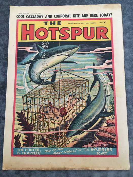 VINTAGE TO ANTIQUE - COMIC/ MAGAZINE - THE HOTSPUR - 1957