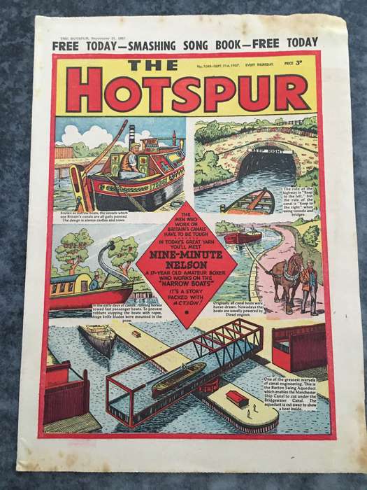 VINTAGE TO ANTIQUE - COMIC/ MAGAZINE - THE HOTSPUR - 1957