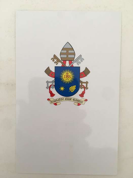 POPE FRANCIS  PRINTED AUTOGRAPH WITH LETTER