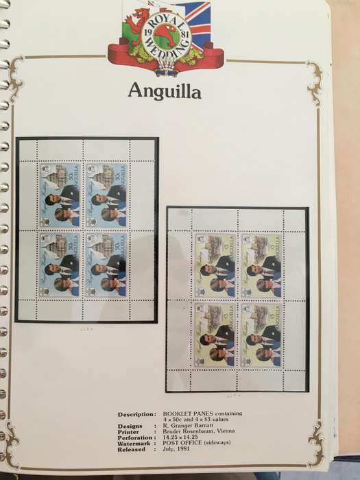 ANGUILLA - THE ROYAL WEDDING H.R.H PRINCE CHARLES & LADY DIANA SPENCER - 1981 - MINT STAMPS
