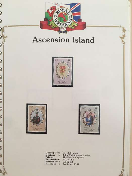 ASCENSION ISLAND - ROYAL WEDDING  OF PRINCE CHARLES & LADY DIANA - 1981 - MINT STAMPS