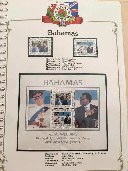 BAHAMAS - THE ROYAL WEDDING OF H.H. PRINCE CHARLES & LADY DIANA - 1981 - MINT STAMPS