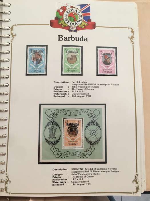 BARBUDA - ROYAL WEDDING OF H.H. PRINCE CHARLES & LADY DIANA - 1981  - MINT STAMPS