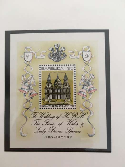 BARBUDA - ROYAL WEDDING OF H.H. PRINCE CHARLES & LADY DIANA - 1981  - SOUVENIR SHEET MINT STAMP