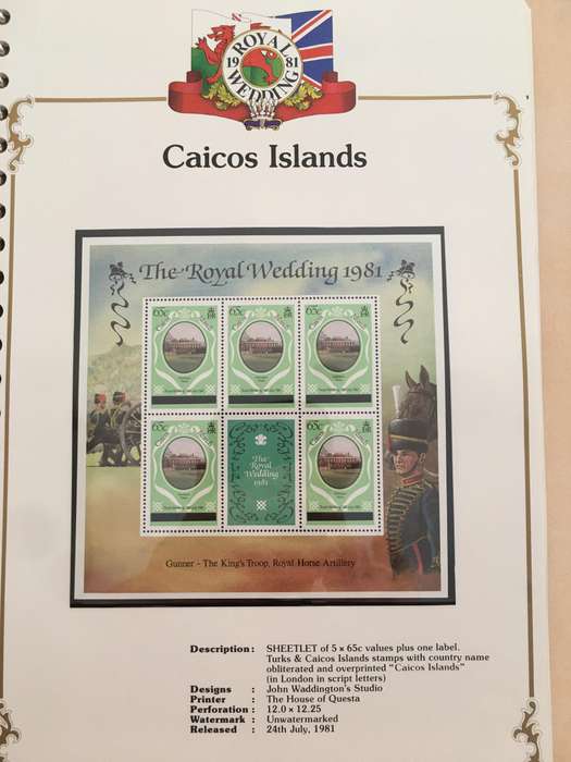 CAICOS ISLANDS - ROYAL WEDDING OF H.H. PRINCE CHARLES & LADY DIANA - 1981 - MINT STAMPS
