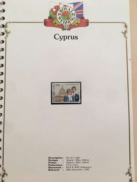 CYPRUS - MINT STAMP THE ROYAL WEDDING OF PRINCE CHARLES AND LADY DIANA - 1981