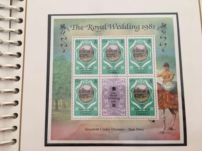 DOMINICA - ROYAL WEDDING OF PRINCE CHARLES AND LADY DIANA - 1981 - SHEET OF STAMPS
