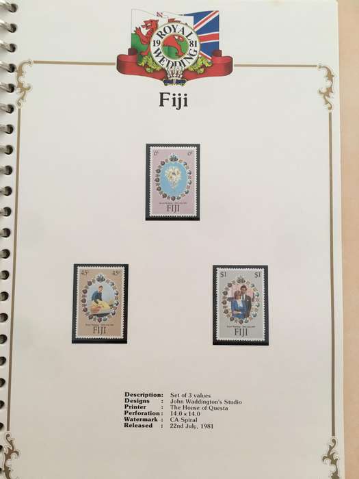FIJI- ROYAL WEDDING OF PRINCE CHARLES  AND  LADY DIANA - 1981
