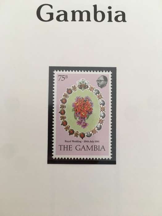 GAMBIA - ROYAL WEDDING OF PRINCE CHARLES AND LADY DIANA 1981 - 3 MINT STAMPS