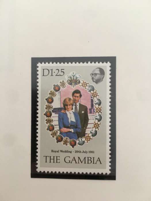 GAMBIA - ROYAL WEDDING OF PRINCE CHARLES AND LADY DIANA 1981 - 3 MINT STAMPS
