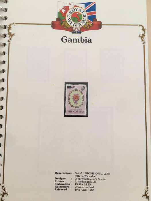 GAMBIA - ROYAL WEDDING OF PRINCE CHARLES AND LADY DIANA 1981 -