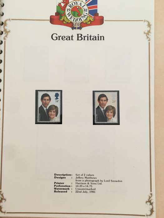 GREAT BRITAIN - ROYAL WEDDING OF PRINCE CHARLES AND LADY DIANA 1981 - MINT STAMPS