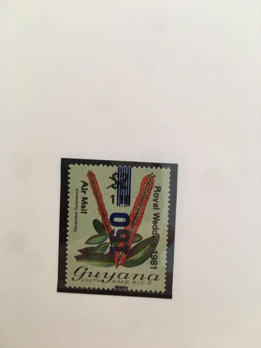 GUYANA  PARCEL POST  ROYAL WEDDING  BLACK OVER PRINTS