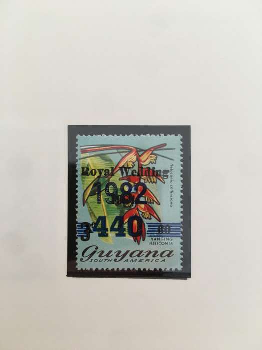 GUYANA  PARCEL POST  ROYAL WEDDING  BLACK OVER PRINTS