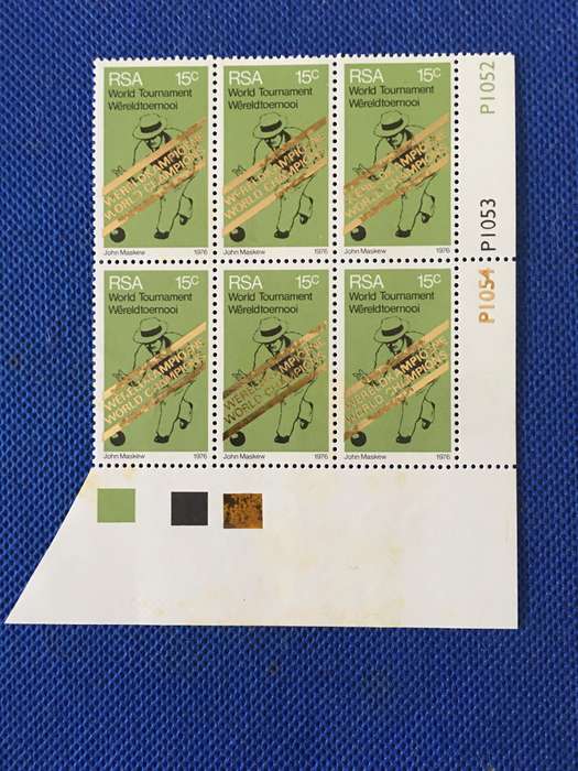 SOUTH AFRICA 1976 WORLD BOWLS CHAMPIONSHIPS VICTORY MINT BLOCK