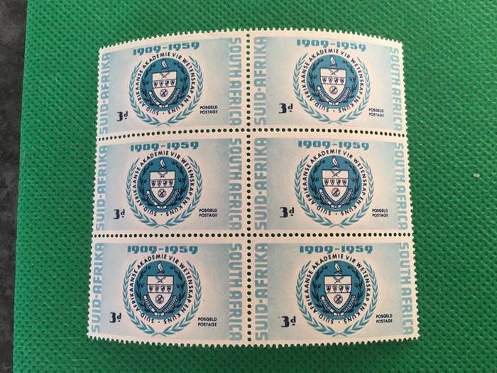 SOUTH AFRICA 1959 BLOCK OF 6 STAMPS