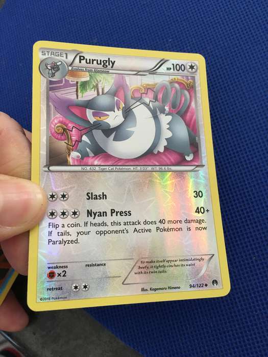 POKEMON TRADING CARD - PURUGLY / FOIL / SHINY