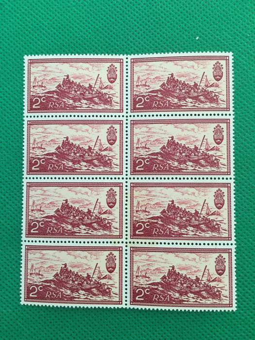 SOUTH AFRICA 2c MINT BLOCK OF STAMPS