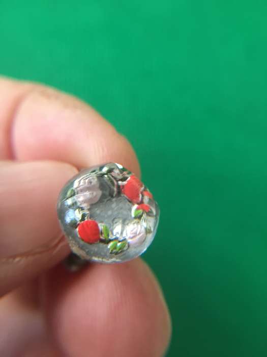 RARE VINTAGE GLASS DOME EARRINGS - IETHER FRENCH OR ITALIAN