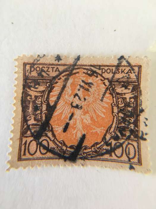 POLAND LOT OF EAGLE STAMPS  USED AND UNUSED LOT OF 6