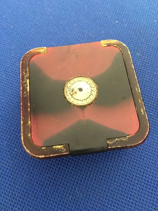 VINTAGE  SMALL PLASTIC RING CONTAINER