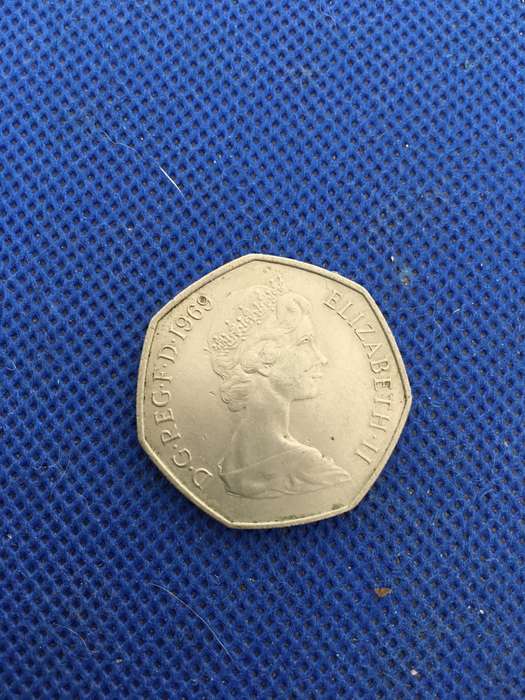 GREAT BRITAIN  50 NEW PENCE COIN 1969