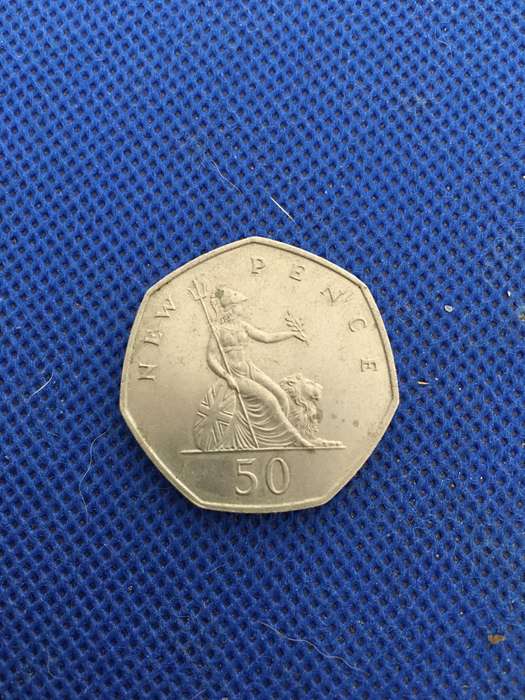 GREAT BRITAIN  50 NEW PENCE COIN 1969