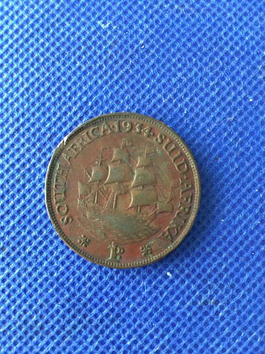 SOUTH AFRICA  1934 1 PENNY COIN