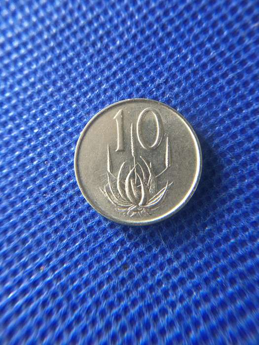 SOUTH AFRICA -  10c COIN JAN VAN RIEBEEK - 1965  - AFRIKAANS