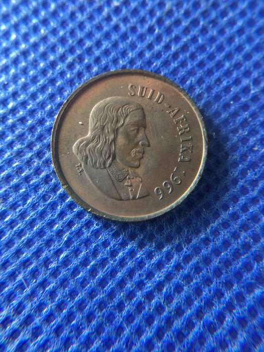 SOUTH AFRICA 1c COIN 1966 - AFRIKAANS JAN VAN RIEBEEK