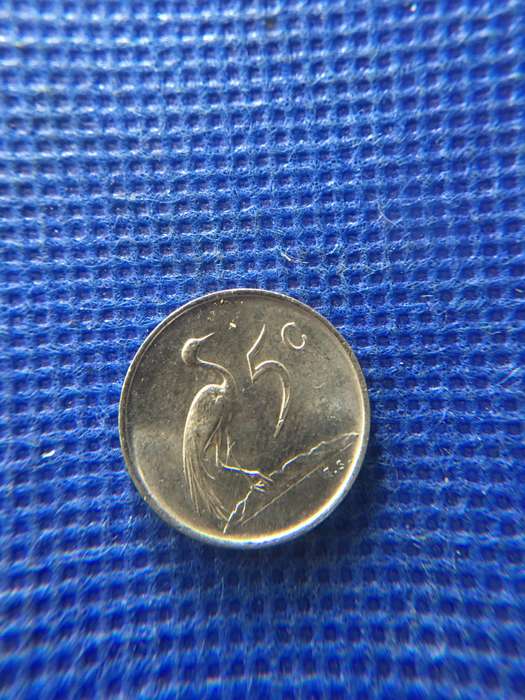 SOUTH AFRICA 1968 ENGLISH COIN 5c COIN
