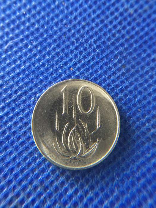 SOUTH AFRICA  10c COIN -1976