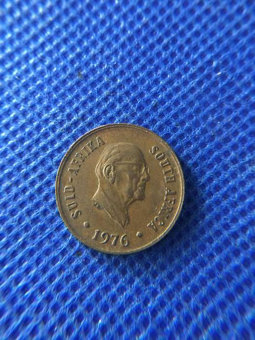 SOUTH AFRICA 1c COIN 1976