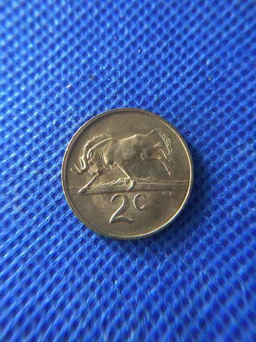 SOUTH AFRICA 2c COIN - 1977
