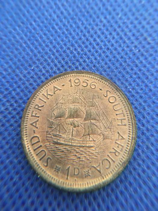 SOUTH AFRICA 1956 1 PENNY COIN