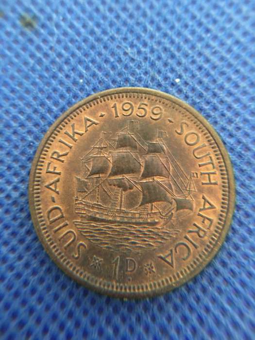 SOUTH  AFRICA  1959  1 PENNY COIN