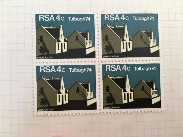 SOUTH AFRICA 4c BLOCK OF TULBAGH STAMPS