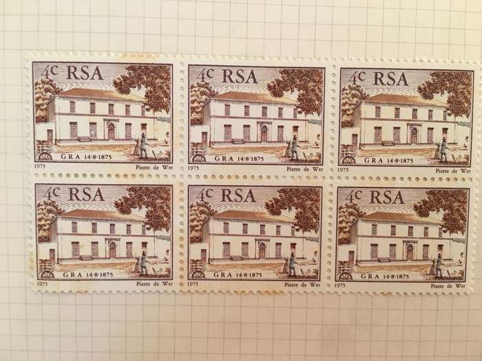 SOUTH AFRICA BLOCK OF UNUSED STAMPS 4c GENOOTSKAP