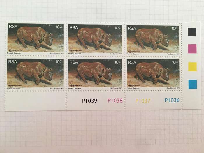 SOUTH  AFRICA 1976 WORLD ENVIRONMENTAL AND NATURE CONSERVATION YEAR 10c UNUSED BLOCK OF STAMPS