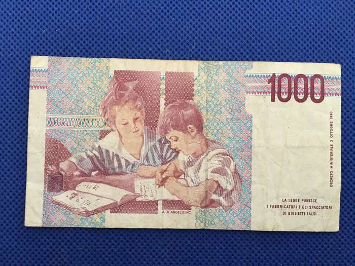 ITALY 1000 LIRE BANK NOTE