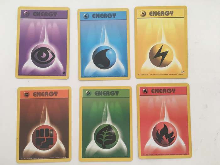 POKEMON TRADING CARD ENERGY PACK ALL CARDS FROM THE 90'S