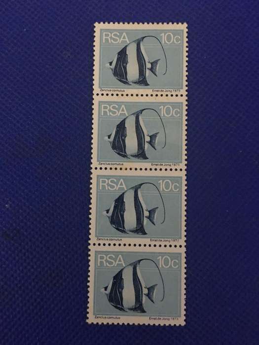 SOUTH AFRICA MOORISH IDOL FISH 10c STAMP BLOCK MINT