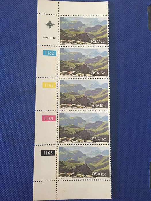 SOUTH AFRICA BLYDE RIVER CANYON 15c MINT BLOCK OF STAMPS